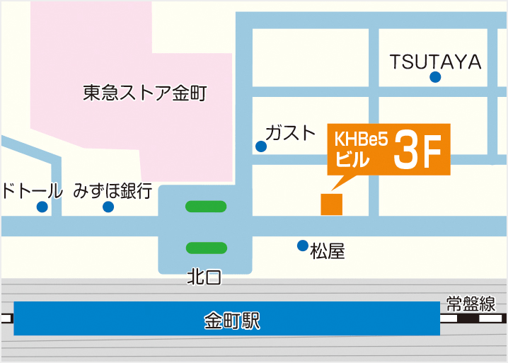 金町駅からのアクセスマップ
